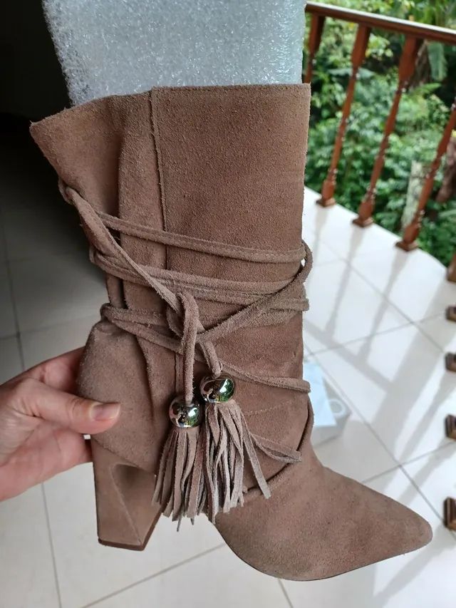 Bota Arezzo Slouch Original em Camurça  35 - Foto 2