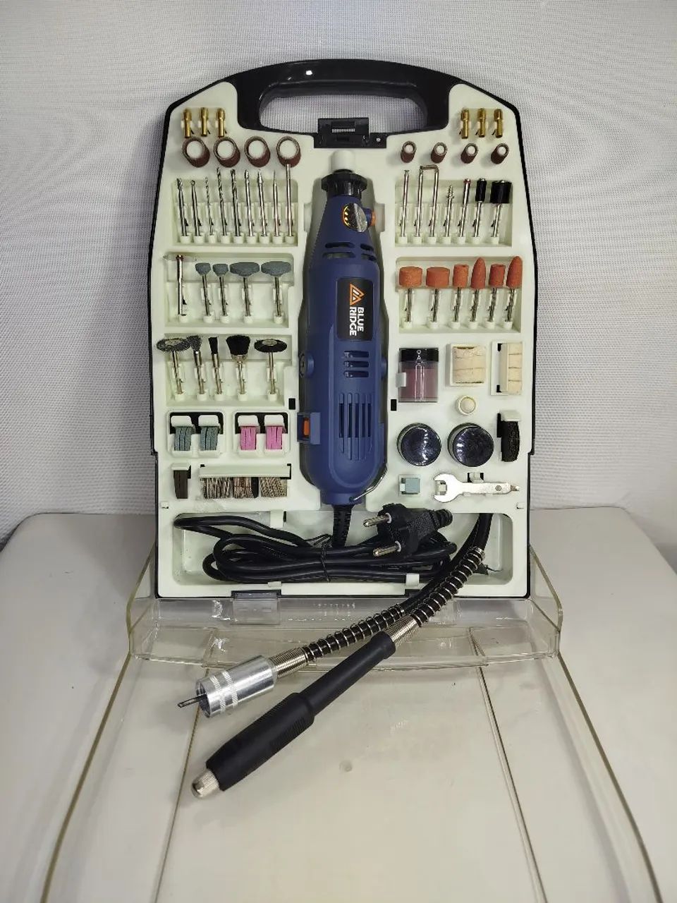 Mini Retífica Ferramentas Rotativas 233 peças - Foto 5