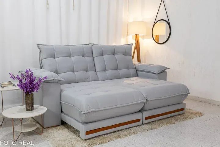 Sofá Retrátil  Reclinável Barcelona 2.30m    Pronta Entrega! - Foto 4