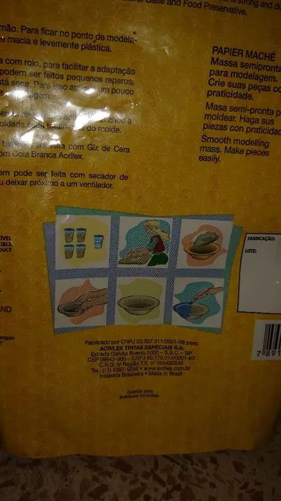 Papel Machê - Massa para modelar - 100g Acrilex - Foto 5