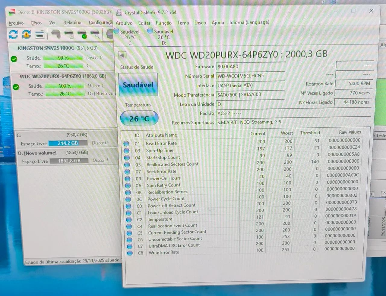 HD 2TB WD Purple - 100% Saudável - Garantia 30 dias - Foto 2