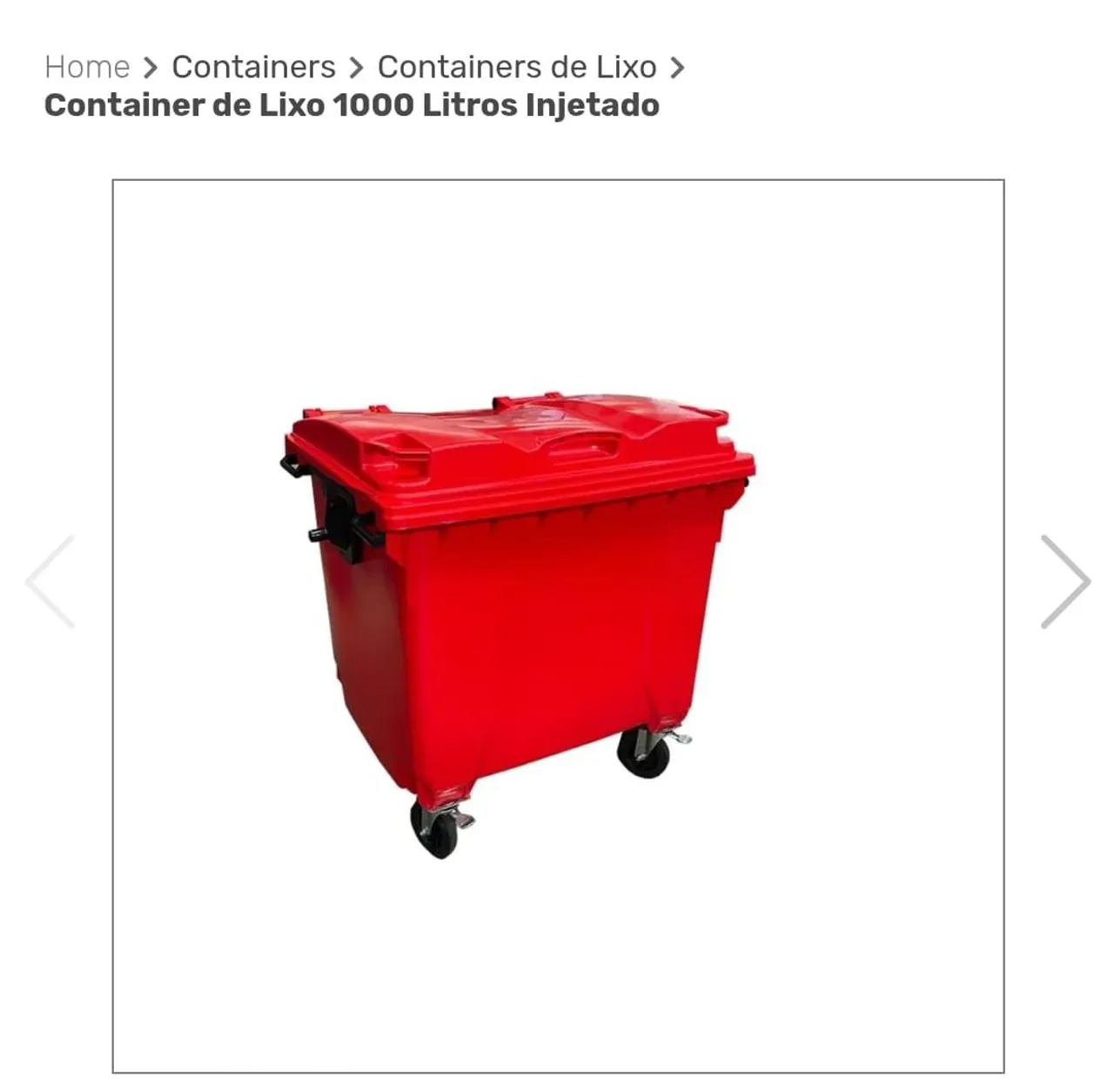 Container de Lixo 1000 Litros Injetado