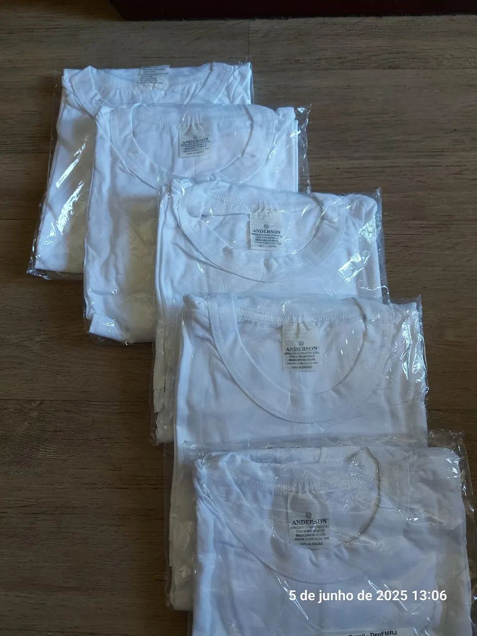 Kit 5 Camiseta 100% algodão - novas - Tam. GG - Foto 2