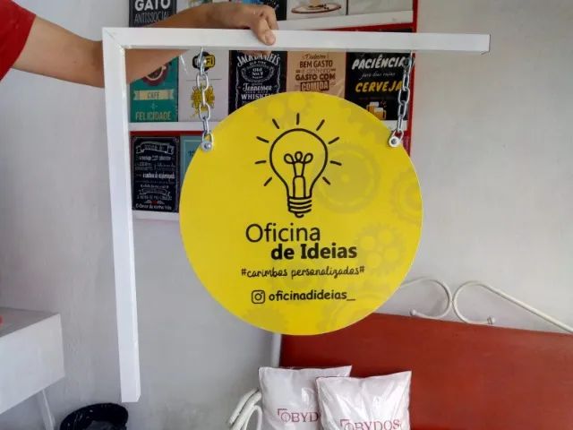 Placa redonda frente e verso + Suporte  - Foto 4