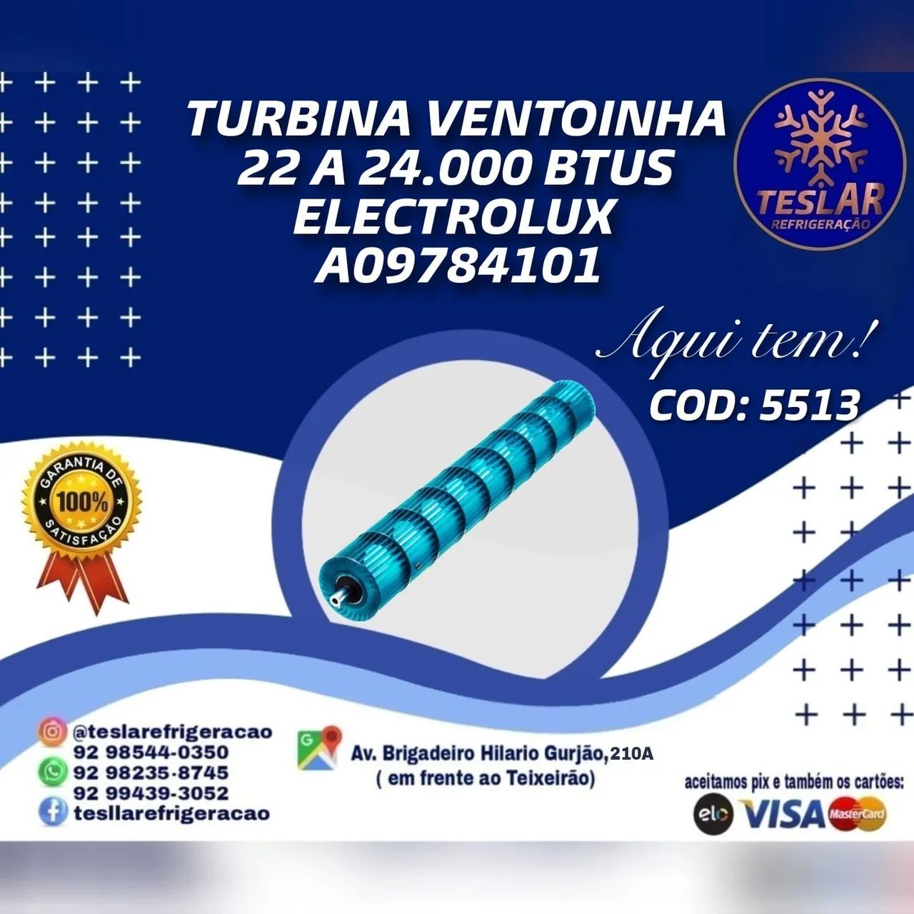 Turbina Ventoinha 22 a 24.000 BTUs Electrolux