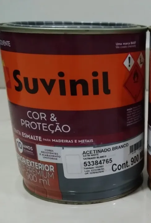 Esmalte Suvinil branco acetinado base solvente 900ml