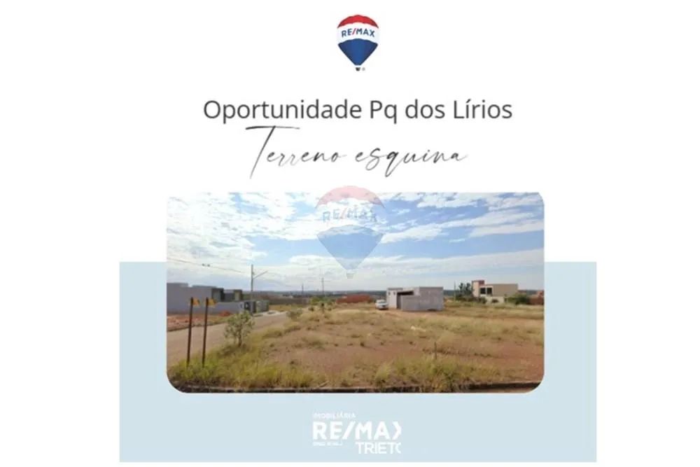 Terreno de esquina à venda no Pq dos Lírios