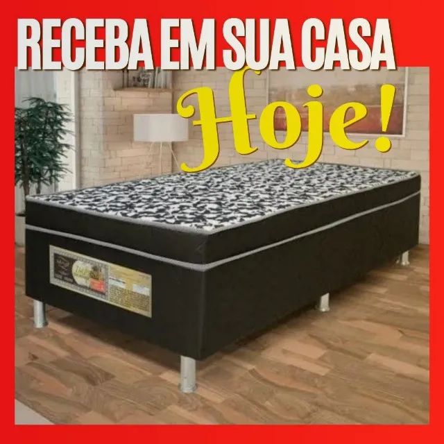 Cama Box de Solteiro Acolchoada _ Pronta Entrega