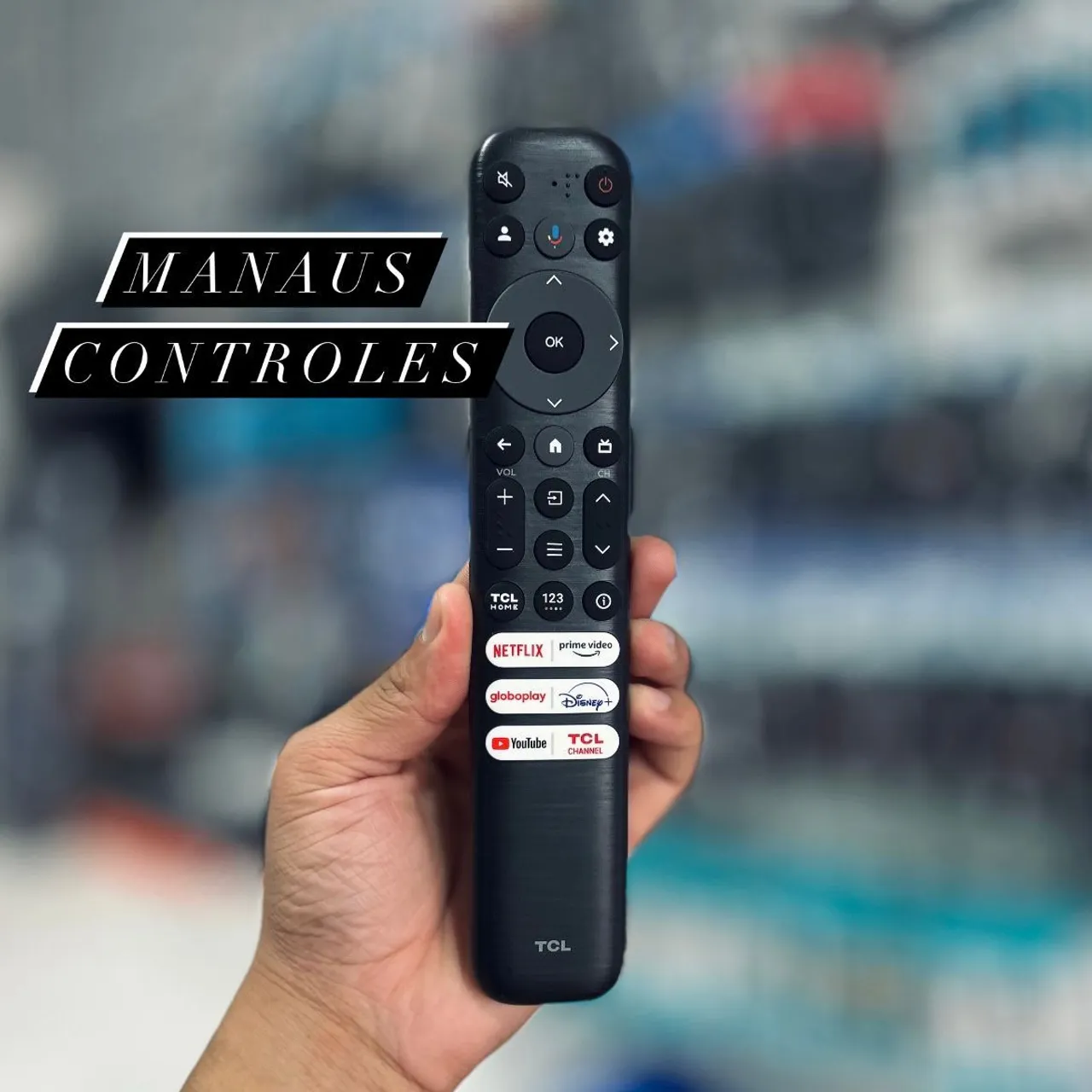 Controle para TV Smart TCL Original - comando de voz