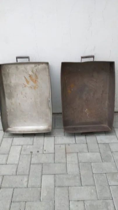Bacia de inox e ferro 