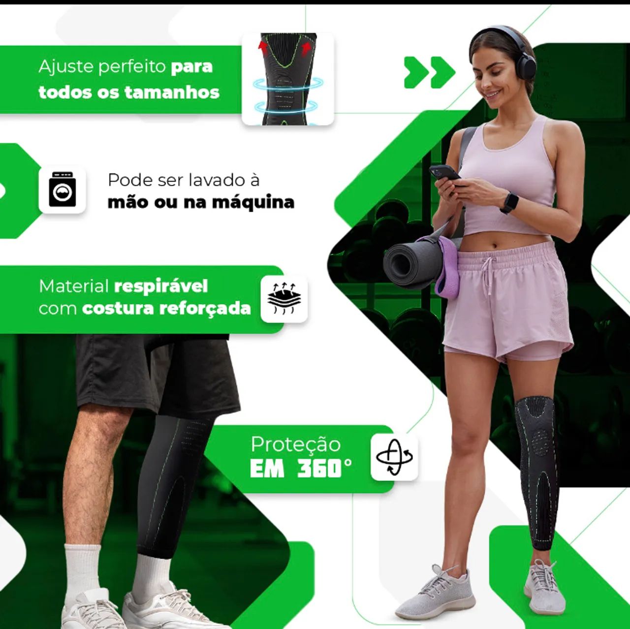 Kit de joelheiras esportivas - Alívio imediato! - Foto 2