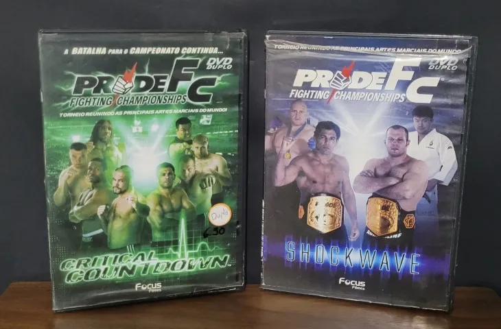 Lote 2 DVDs originais Pride FC Critical Coutdown e Shockwave