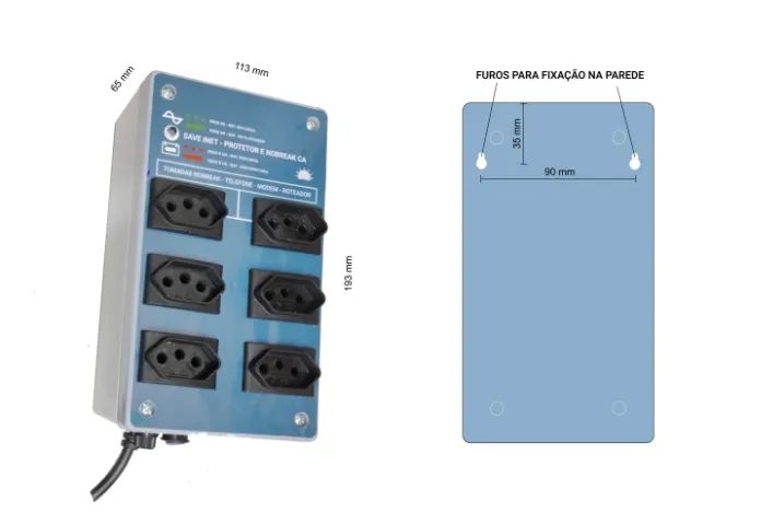 CAIXA DE TOMADAS ANTI APAGÃO NOBREAK WIFI - Foto 5