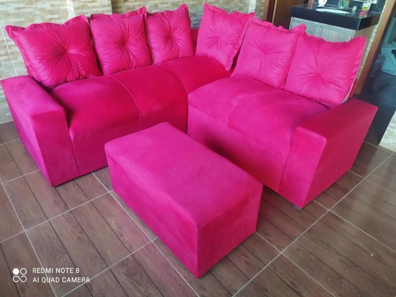 Sofá de conto com puff, NOVO ENTRGAMOS DF E ENTORNO  - Foto 4