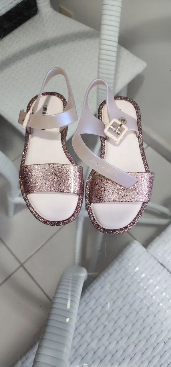 Sandálias Melissa Glitter Rosa - Novas!