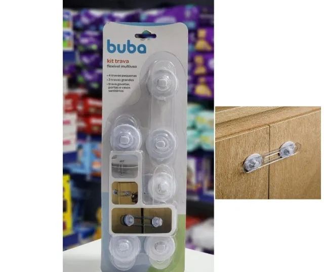 Kit Trava Multiuso Flexível Buba - Segurança para o seu bebê!