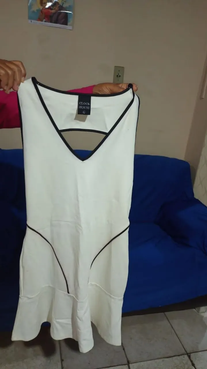 Vestido Branco Clock House