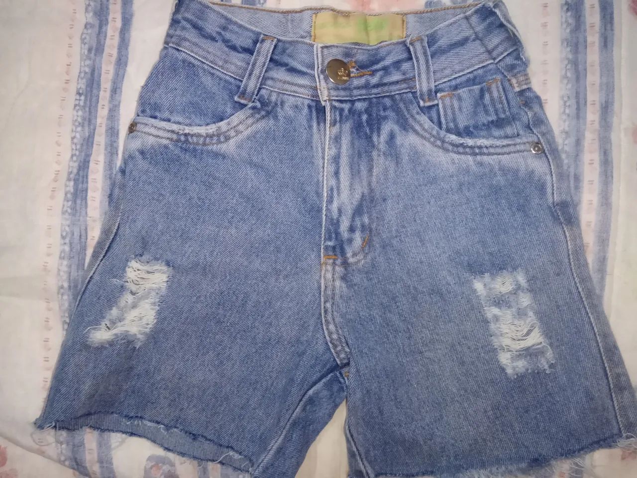 Shorts Jeans Destroyed Infantil Menino  - Foto 2