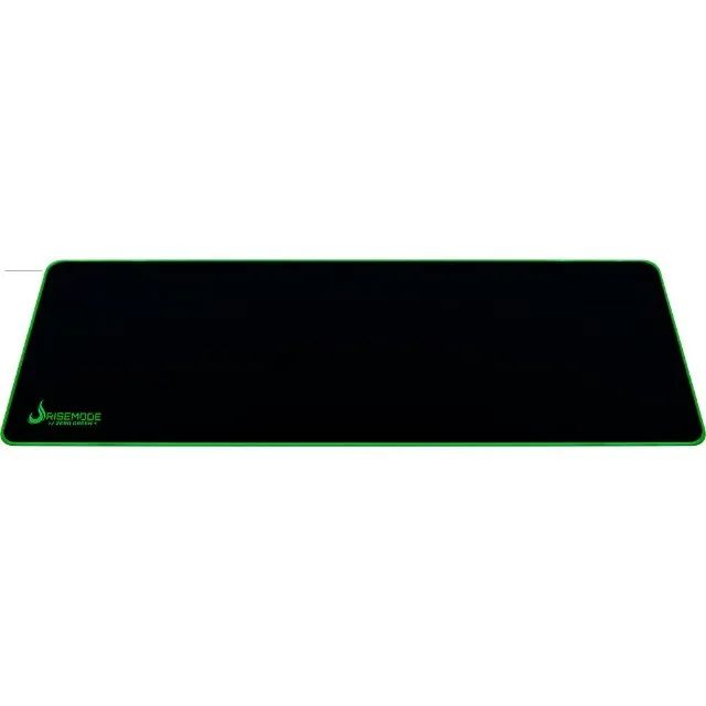 Mouse Pad Gamer Rise Mode Black com costura Green 900x300mm - WZetta - Foto 2