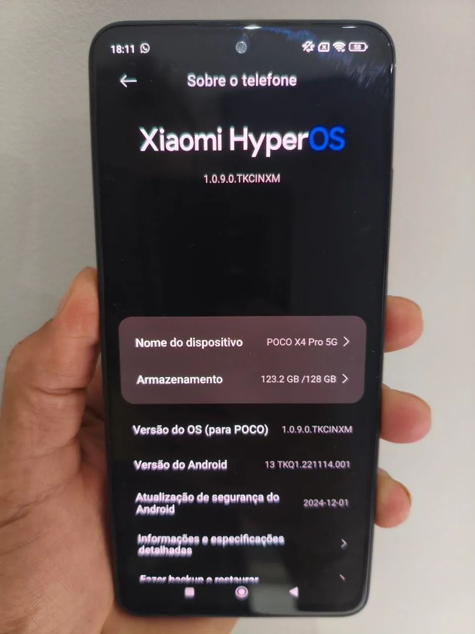 celular xiaomi poço x4 pro 5 g 128 GB