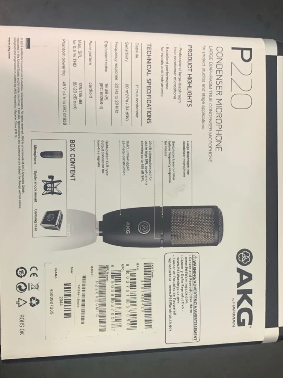 Microfone Condensador AKG P220 - Foto 3