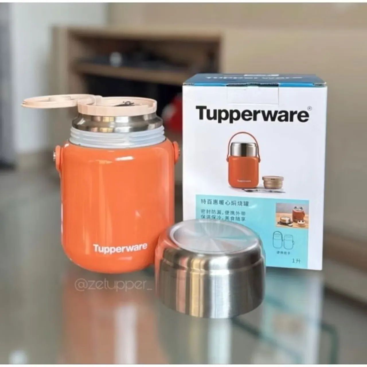Pote Térmico Tupperware Laranja  - Foto 3