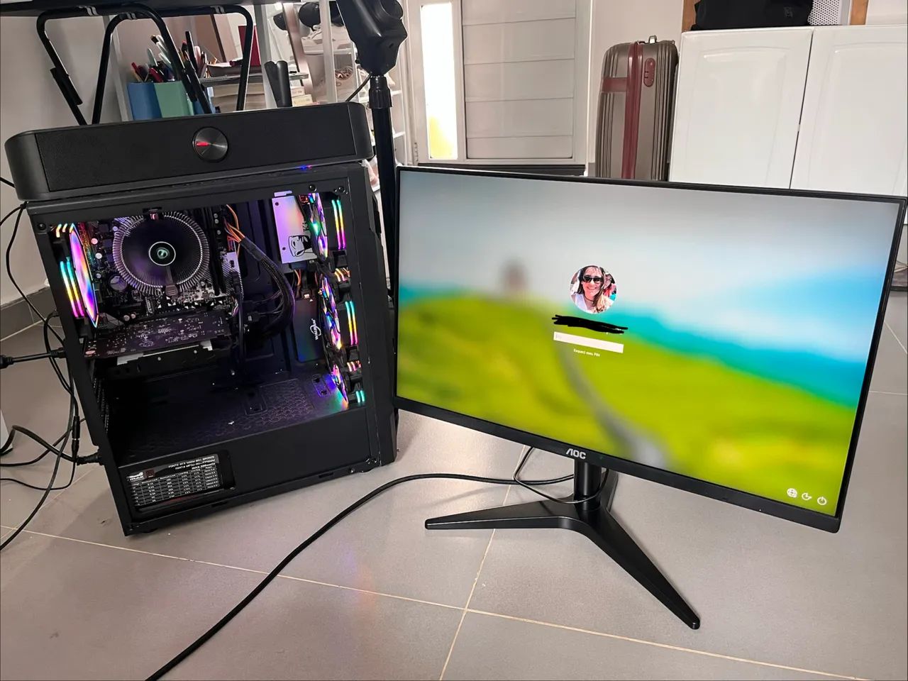 Setup - computador + tela 21 + soundbar - Foto 3