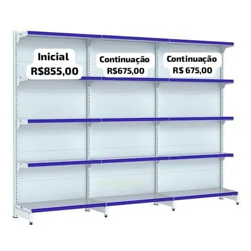 Gondola dr parede para comércio 