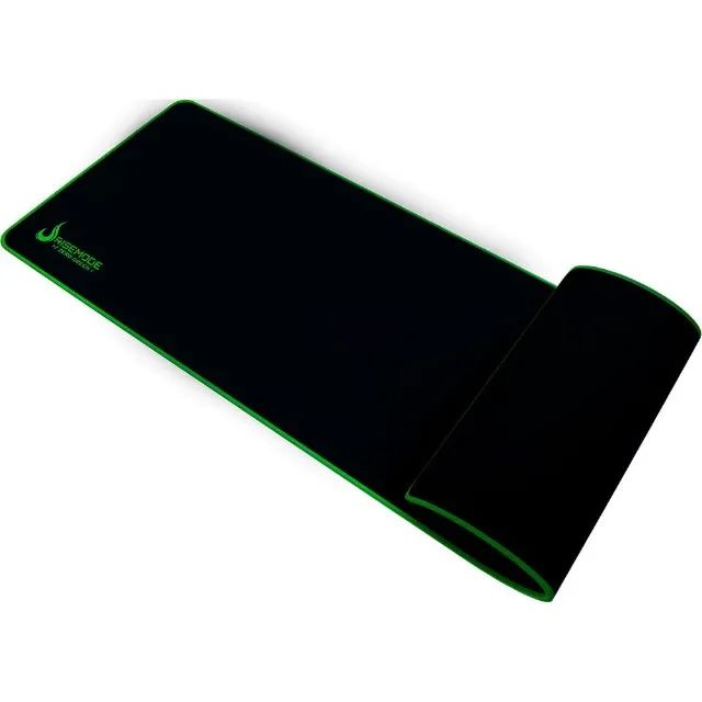 Mouse Pad Gamer Rise Mode Black com costura Green 900x300mm - WZetta - Foto 4