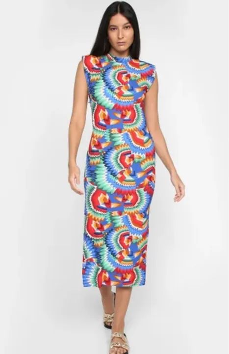 Vestido midi estampado farm P