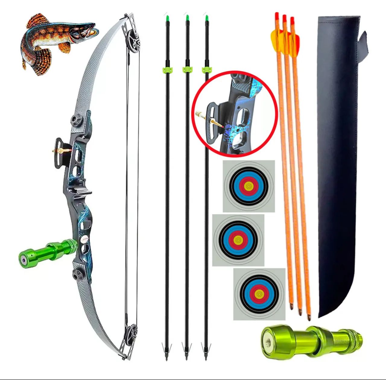Arco E Flecha Catfish Composto 35 Lbs + Super Kit De Pesca - Foto 2