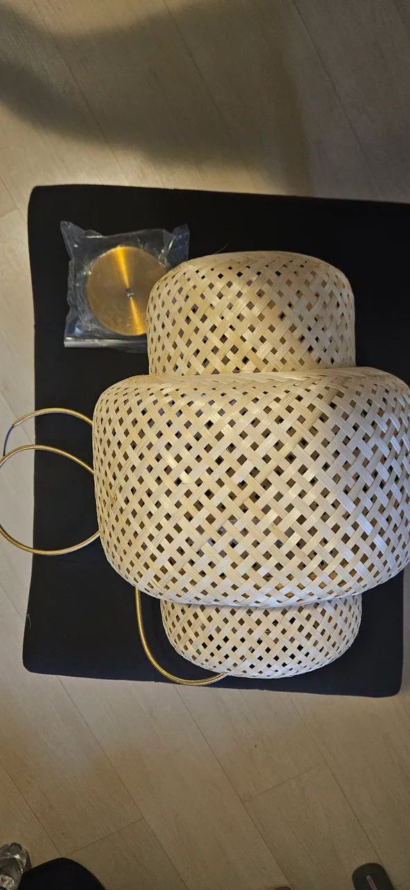 Lustre bambu 35cm x 25cm - Foto 2