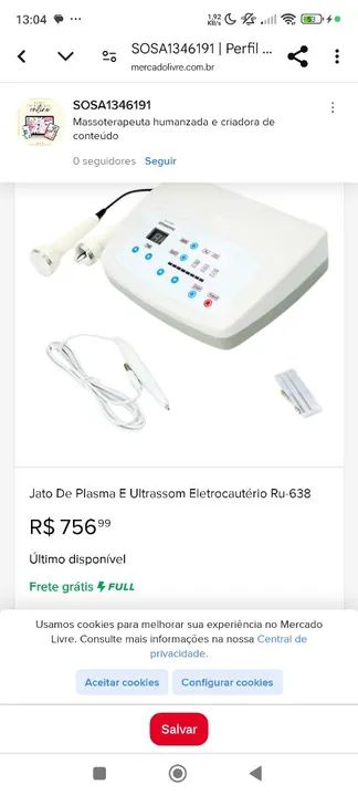 Jato de plasma e ultrassom elecauterio Ru-638