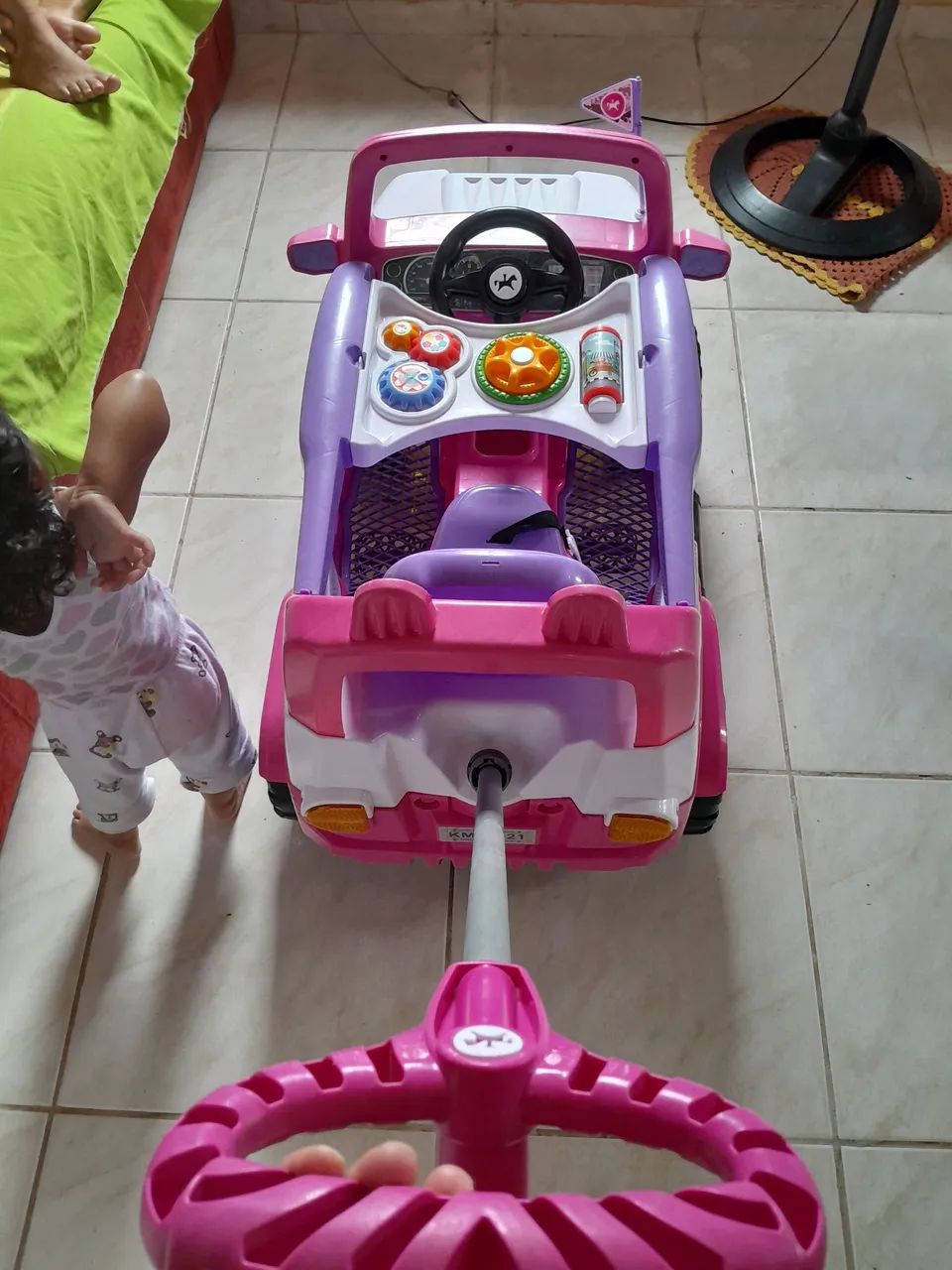 Carrinho Elétrico Infantil Rosa - DUPI CLUBE CALESITA - Foto 3