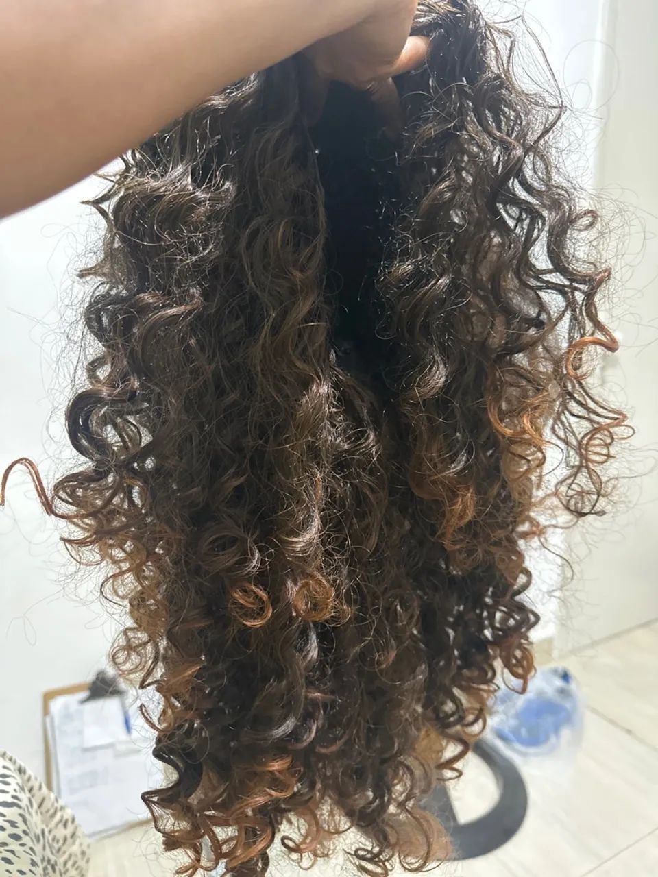 Lace Wig organica com mechas  - Foto 4
