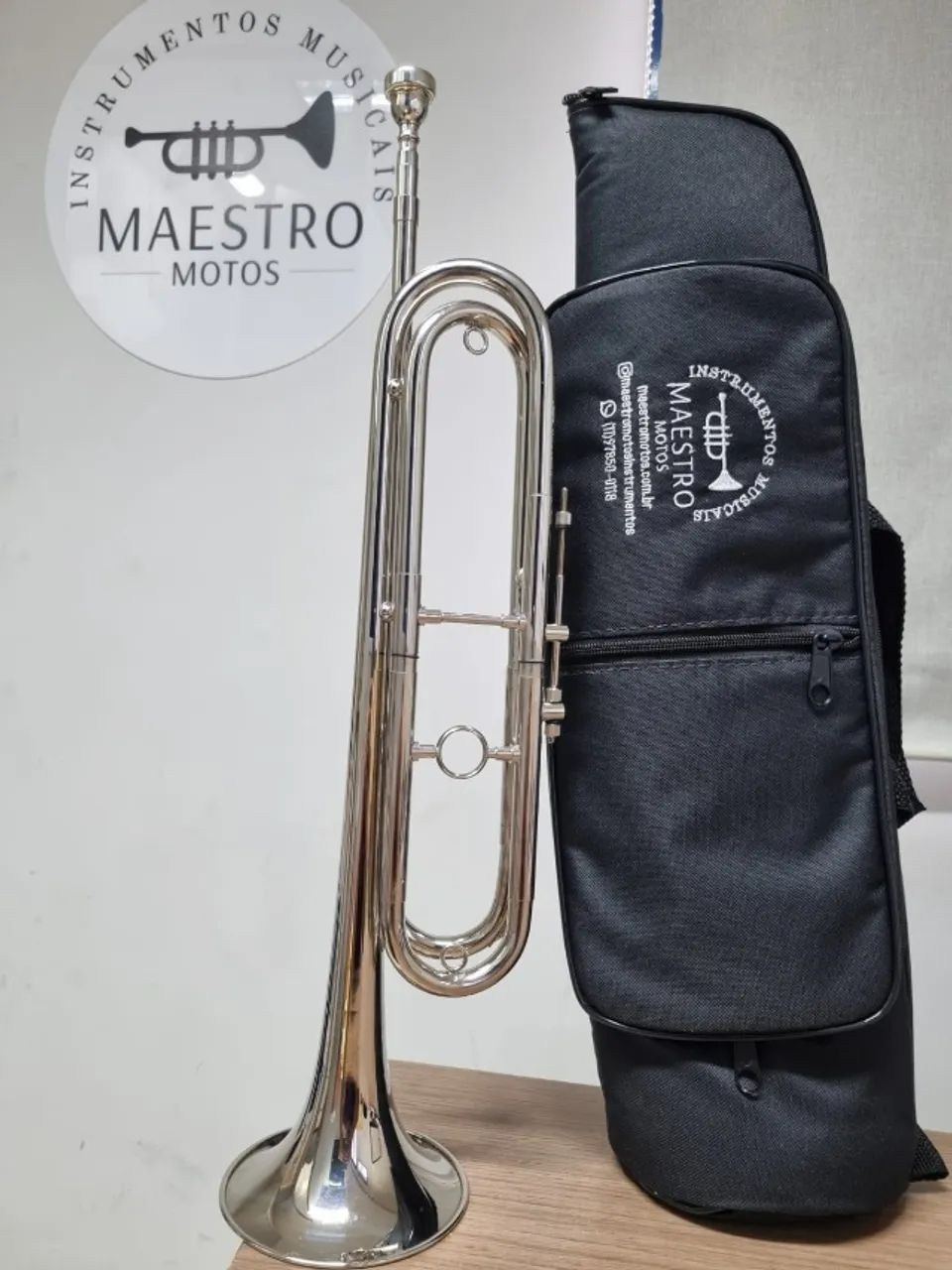 Corneta Mib Fanfarra Brasil Musical Nova C/ Gatilho E Bag - 10X cartão - Envio todo Brasil - Foto 4