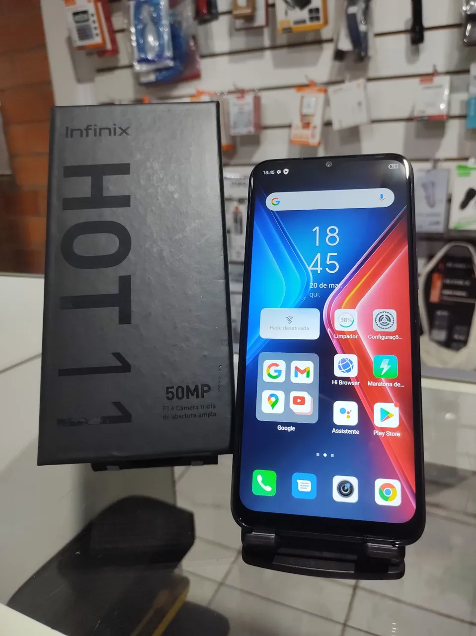 Infinix hot 11 Preto 128gb / 4gb Ram NOVO