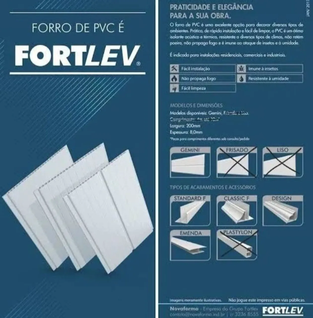 Forro pvc Fortlev