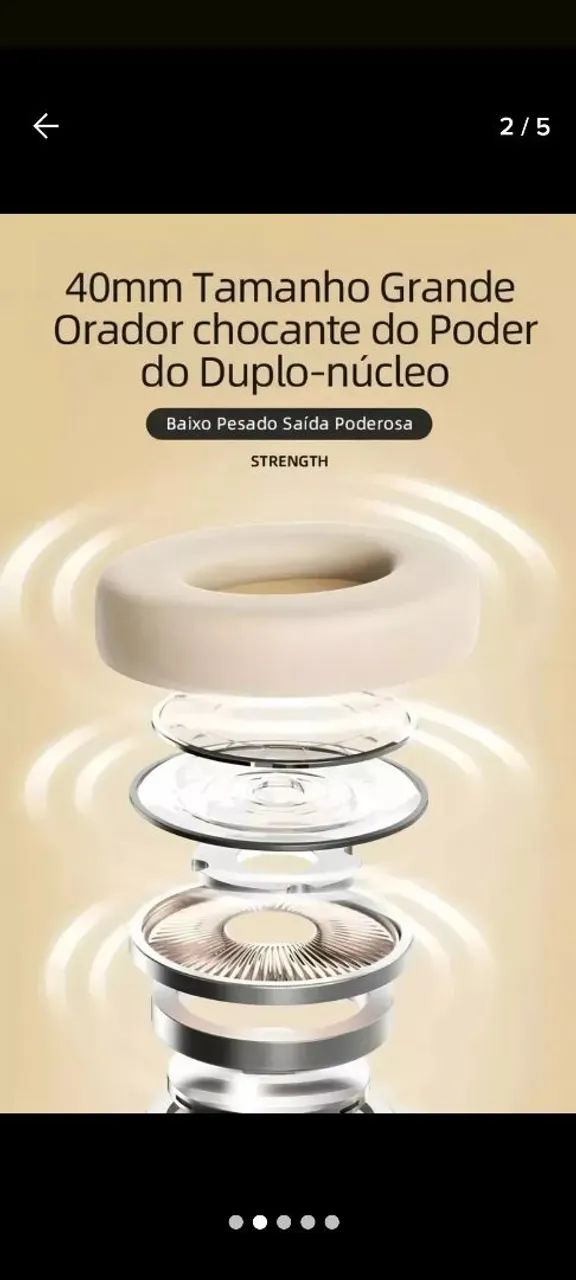 Headphone Bluetooth Lenovo Th30 Thinkplus<br>Cor Preto - Foto 5