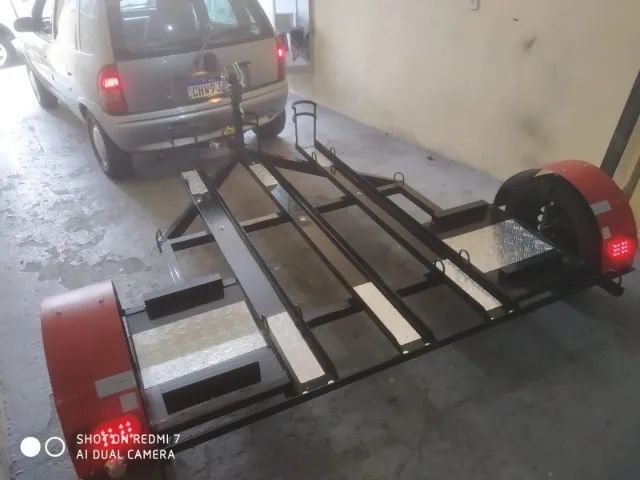 Carreta Reboque Asadelta para carro e/ou Três motos - Foto 2