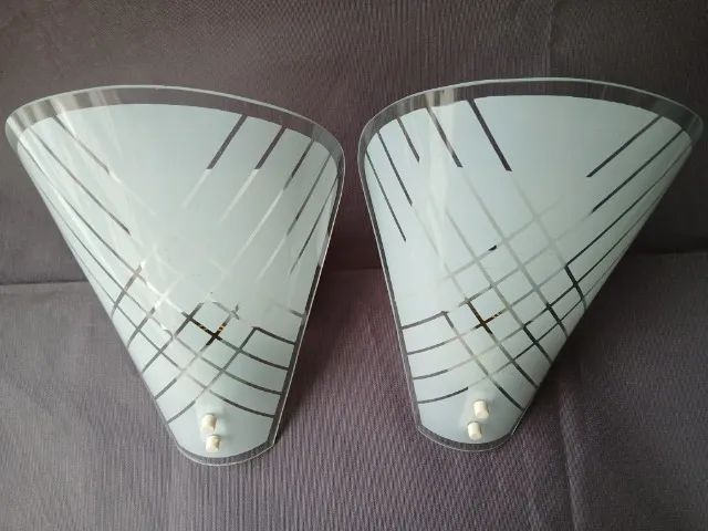 Arandelas de vidro anos 50's - Foto 2