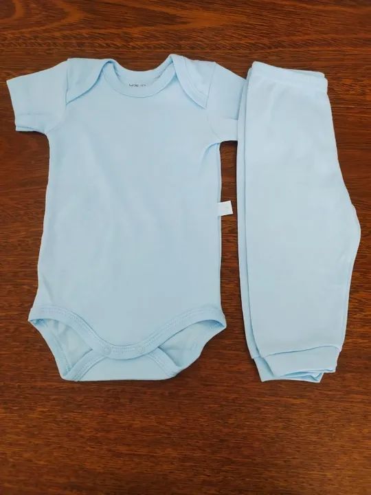 Kit Body E Culote Infantis Azuis