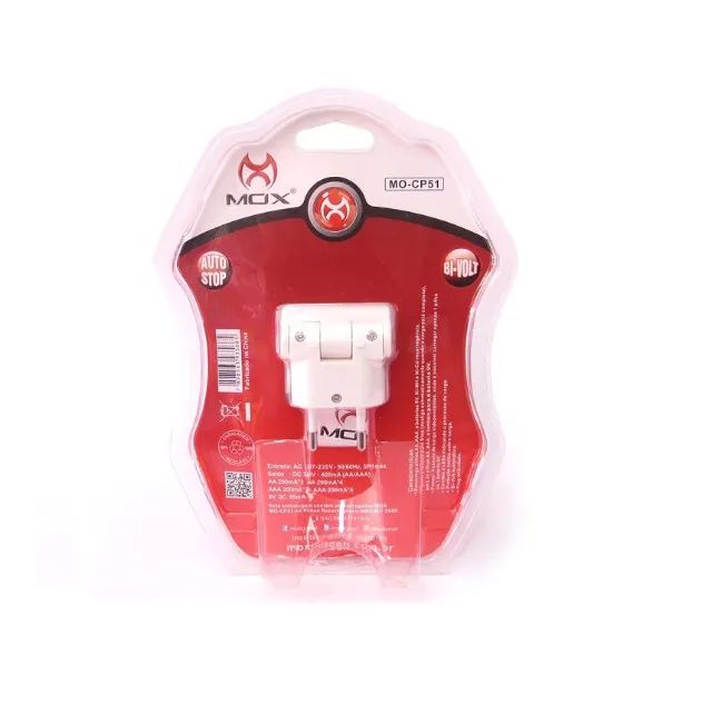 Kit Carregador De Pilhas MOX 4 Pilhas AA 2600mAh - Foto 6