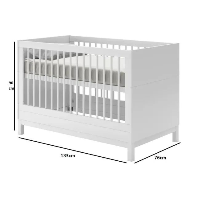 Berço Cozy Branco com 3 níveis de altura - Foto 5