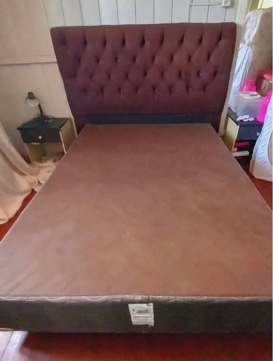 Cama Box Casal com Cabeceira