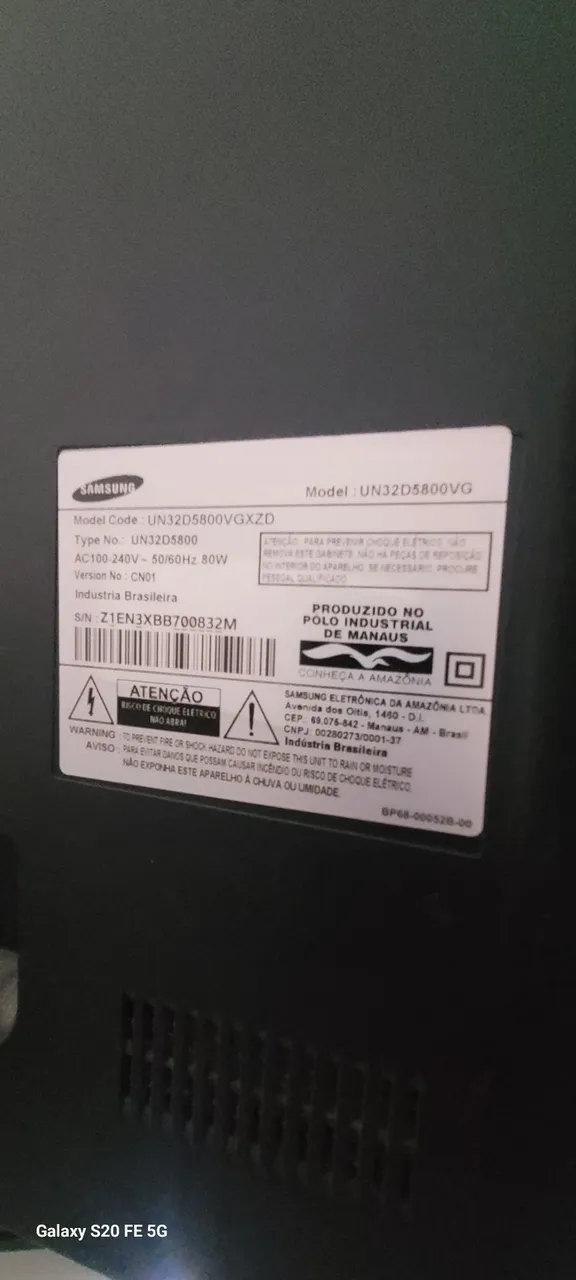 TV Samsung 32' UN32D5800VG