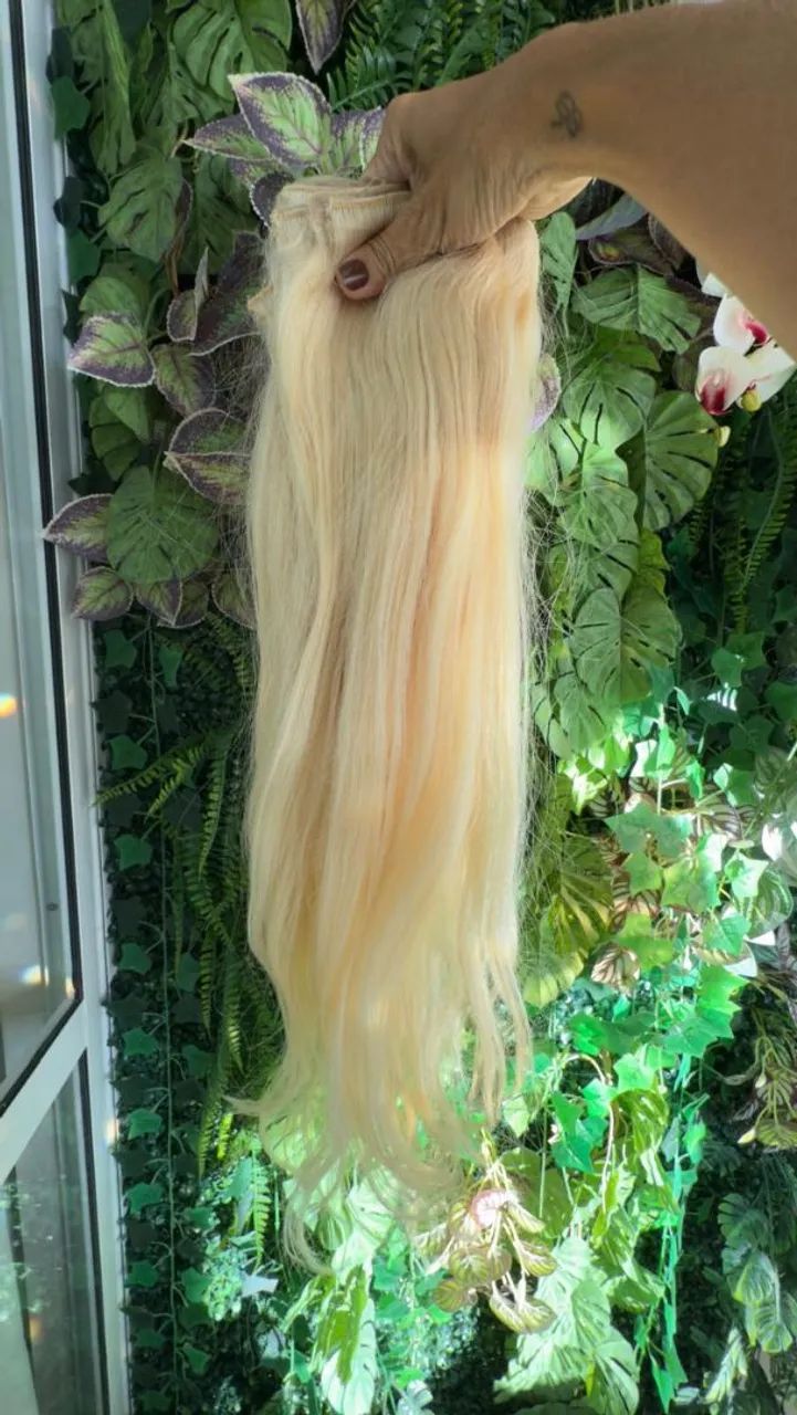 Mega Hair Loiro Claro - Foto 4
