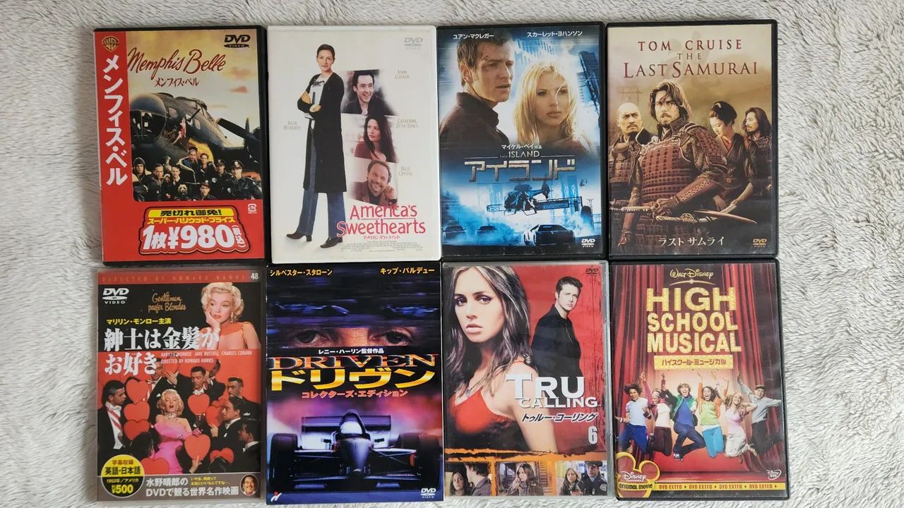 Kit Lote de 8 DVDs de filmes.