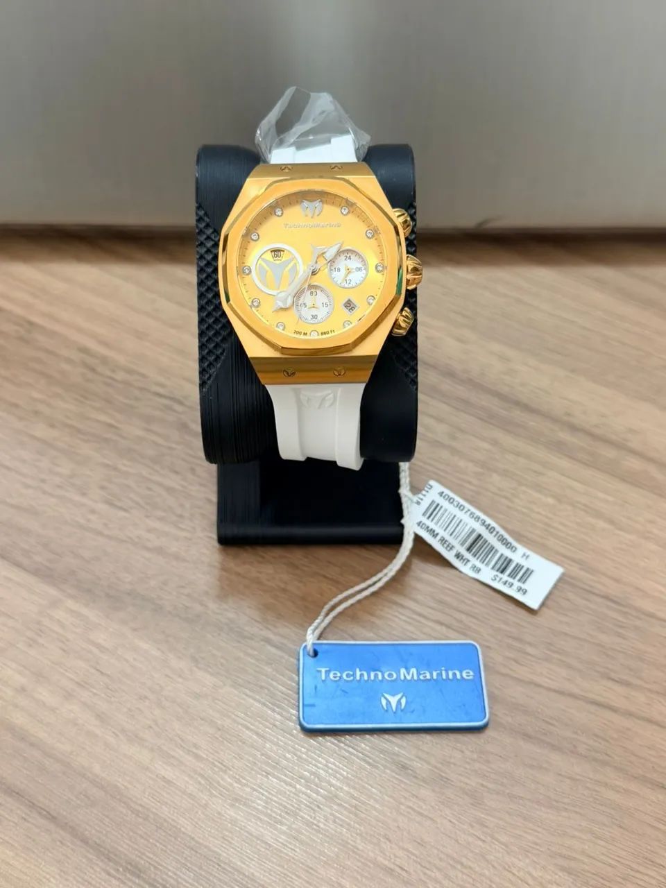 TECHNOMARINE CRONÓGRAFO 200M - DOURADO - NOVO NA CAIXA