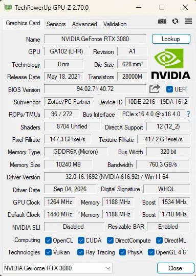 Zotac RTX 3080 10gb Trinity - Foto 2